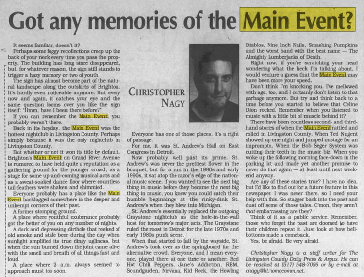 Main Event - Apr 2002 Article (newer photo)